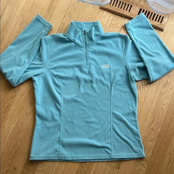 The North Face Women's Teal and White Quarter-Zip Tops - Picture 2 of 16